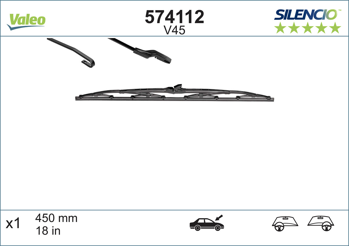 VALEO SILENCIO CARDBOARD Ablaktörlő lapát 574112_VALEO